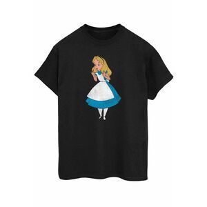 Alice In Wonderland Womens/Ladies Classic Boyfriend Cotton T-Shirt / Black
